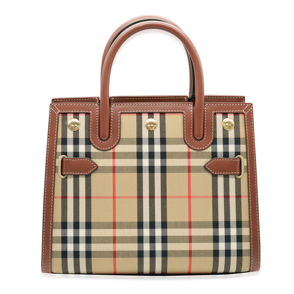 Burberry Handbags - BURBERRY Vintage Check Mini Two Handle Title Bag